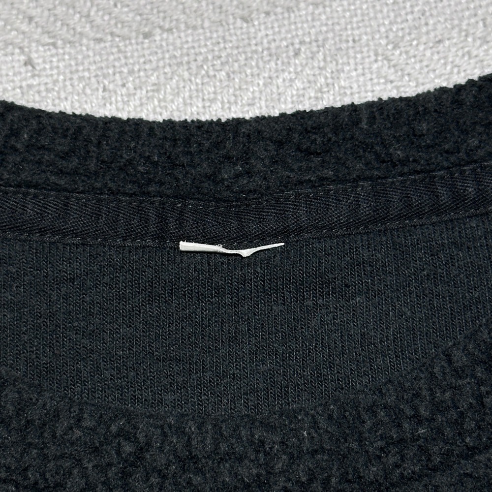 Alo Yoga Sherpa Fleece Sweatshirt Womens XL Oversized Pullover Black Cozy - Picture 5 of 11